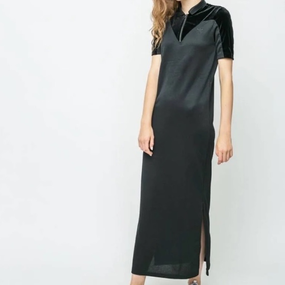 Adidas Originals Velvet Vibes Polo Maxi Dress
